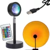 Projektor lámpa naplemente kelet utánzat fém led rgb usb + távirányító