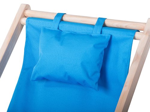 Fából készült napozóágy strandszékek összecsukható kerti párna strandszék kék