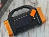 Napelemes zseblámpa, hordozható, újratölthető LED-es cob powerbank reflektor arany