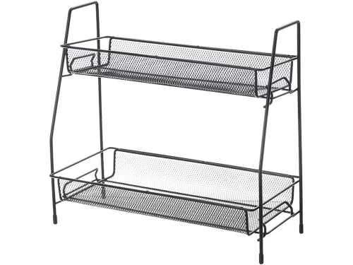 loft stílusú, kétszintes fém szervezőt , fürdőszobába konyhába, fekete