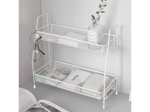 loft stílusú, kétszintes fém szervezőt , fürdőszobába konyhába, fehér