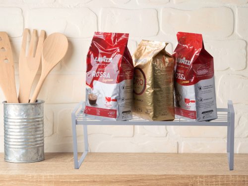 Fém polc, egyszintes konyhai szervező állvány, fehér, konyhába