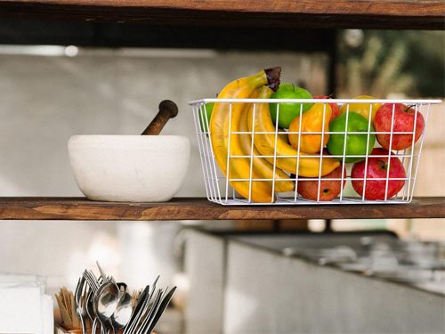 Függőkosár fém szervező függőpolc fehér erős