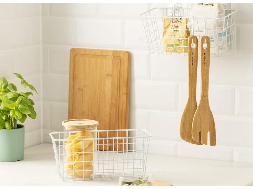 Függőkosár fém szervező függőpolc fehér erős