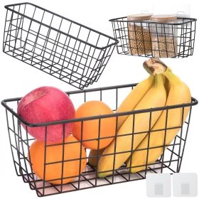 Függőkosár fém szervező függő konyhai polc fekete