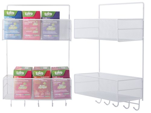 Fém szervező függőpolc konyhai polc fürdőszobai fogas