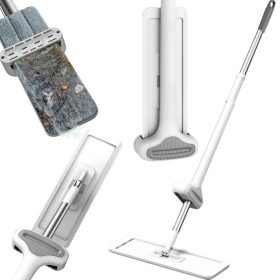   Lapos mop kézi törölővel 125 cm összecsukható széles mikroszálas műszálas