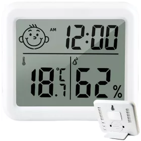   Hőmérő, higrométer, óra, elektronikus naptár, belső, vezeték nélküli