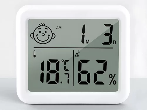 Hőmérő, higrométer, óra, elektronikus naptár, belső, vezeték nélküli