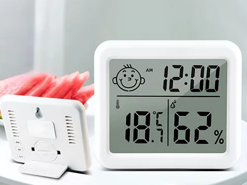 Hőmérő, higrométer, óra, elektronikus naptár, belső, vezeték nélküli