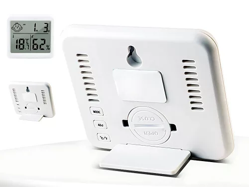 Hőmérő, higrométer, óra, elektronikus naptár, belső, vezeték nélküli