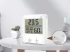 Hőmérő, időjárásállomás, beépített higrométer, óra, elemes LCD