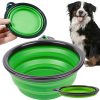 Szilikon tál kutyáknak összecsukható turisztikai carabinieri 400ml zöld