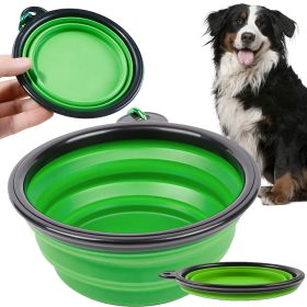  Szilikon tál kutyáknak összecsukható turisztikai carabinieri 400ml zöld
