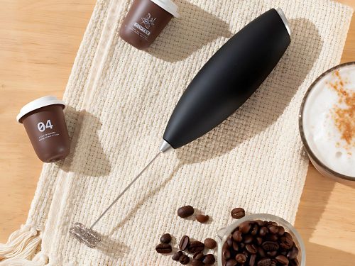 Kézi kávétejhabosító, mini elektromos keverőállvány