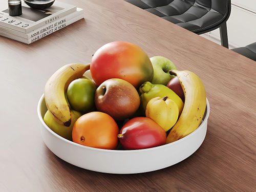 Forgatható tálcás szervező univerzális tálca 25cm konyha fürdőszoba fűszerek fehér