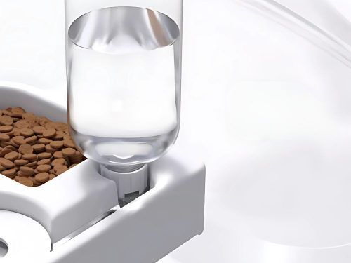 2in1 dupla etető- és itatótál 500 ml-es tartállyal kutyának macskának