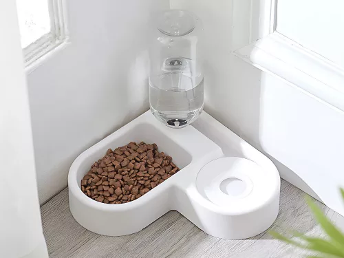 2in1 dupla etető- és itatótál 500 ml-es tartállyal kutyának macskának