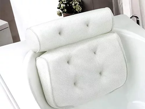 Kádpárna tapadókorongokkal otthoni spa fejtámla puha, horoggal