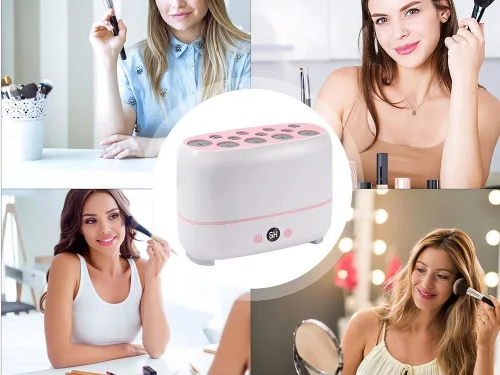 Elektromos sminkecset-szárító 12 ecsethez időzítő