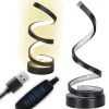 Spirál LED asztali lámpa, 3 fény szín, USB fényerő szabályozás