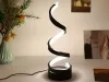 Spirál LED asztali lámpa, 3 fény szín, USB fényerő szabályozás