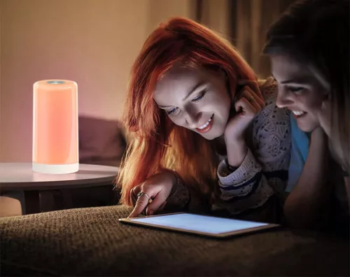 Led asztali éjszakai fény usb érintés színes vezeték nélküli
