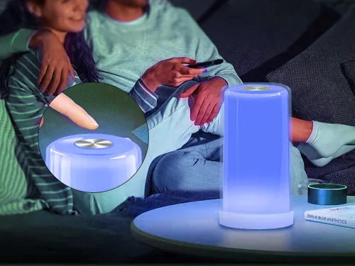 Led asztali éjszakai fény usb érintés színes vezeték nélküli