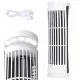 Mini oszlopos asztali ventilátor led világítással 2 sebességgel usb csendes működéssel