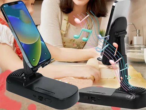 teleszkópos telefonállvány, bluetooth Hangszóró, powerbank 3in1