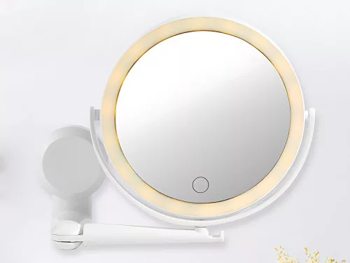 Led smink tükör forgó nagyító tükör 360°-os fali tartóval
