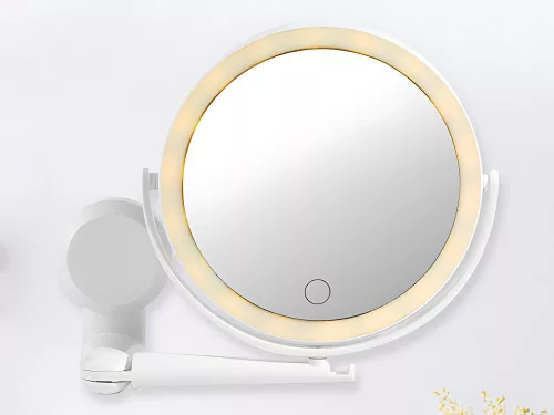Led smink tükör forgó nagyító tükör 360°-os fali tartóval