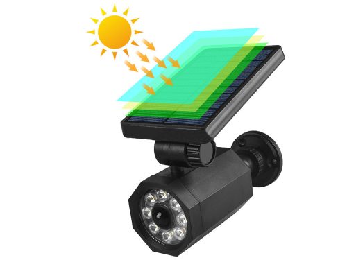 Napelemes lámpa 8 led hajtott kerti szürkület érzékelő mozgásérzékelővel a kertbe