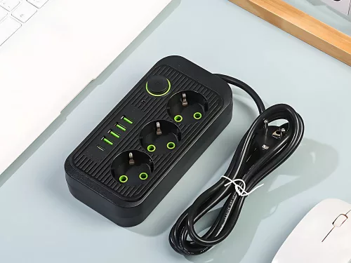 3 aljzatos tápcsatlakozó 3 aljzat 230v 2m 4x usb 1x ucb-c