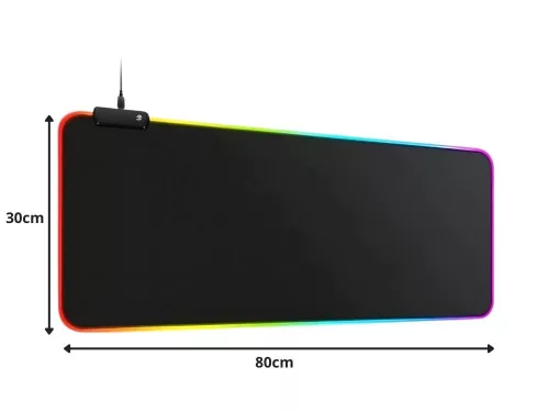 Gaming egérpad megvilágított rgb xl 80x30 egér alatt billentyűzet usb