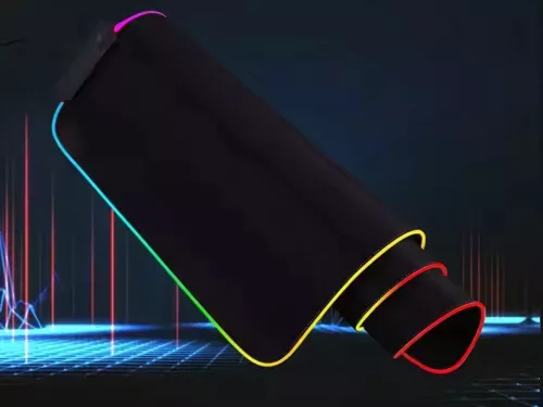 Gaming egérpad megvilágított rgb xl 80x30 egér alatt billentyűzet usb