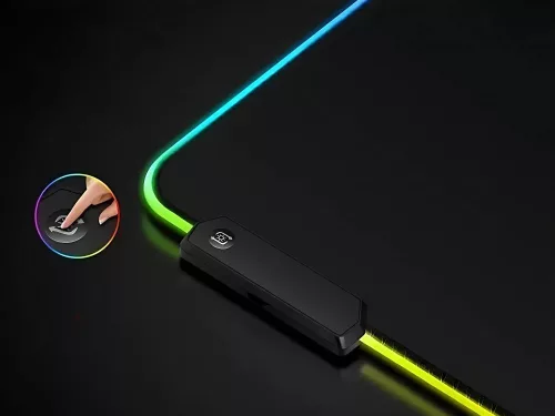 Gaming egérpad megvilágított rgb xxl 90x40 az egér billentyűzet alatt usb