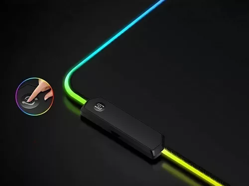 Gaming egérpad megvilágított rgb xxl 90x40 az egér billentyűzet alatt usb