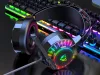 Gaming fejhallgató 7.1 rgb vezetékes fülhallgató mikrofonnal