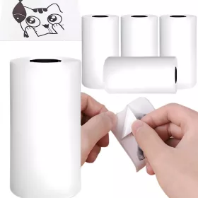   5db hőpapír utántöltő mini hőnyomtatóhoz nyomtatásś 55mm 5 tekercs