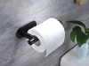 Suport hârtie igienică autoadeziv fără găurire, negru, metalic, tip loft
