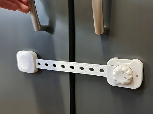 Gyerek biztonsági zár szekrényekre, fiókokra ajtókra 6db