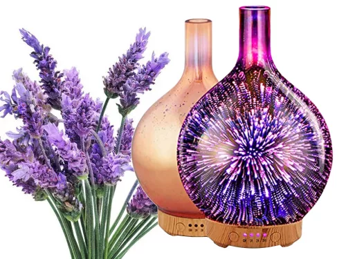 Levegő párásító aromaterápiás aroma diffúzor éjszakai fény rgb 3d