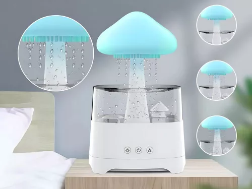 Párásító levegő diffúzor aromaterápia led fény rgb távirányító usb