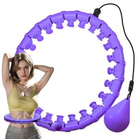   Súlyozott hula hop fogyáskészülék állítható masszázs kerék lila