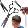 professzionális trimmelő fodrászolló, 17 cm, fekete