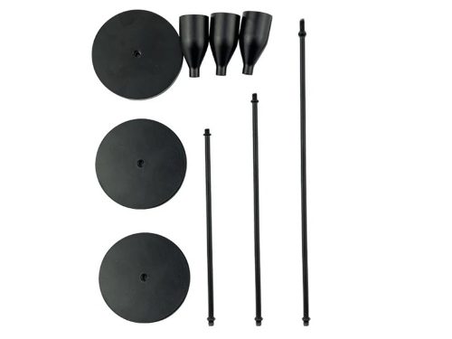 Gyertyatartók glamour fém készlet dekoratív asztali szett 3 db