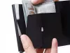 Férfi rfid lopásgátló pénztárca fekete kártyákhoz bankjegyekhez eco bőr
