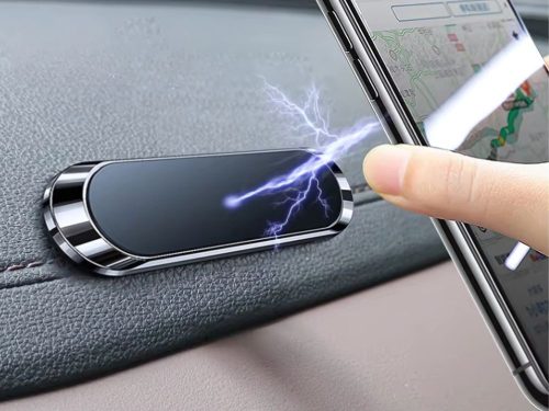 Mágneses autós telefontartó öntapadós erős 2x mágneses pánt