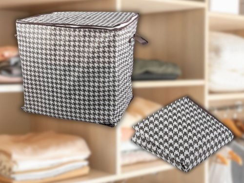 Szekrénytároló szövetből, lenvászon ruha összecsukható, 100 literes